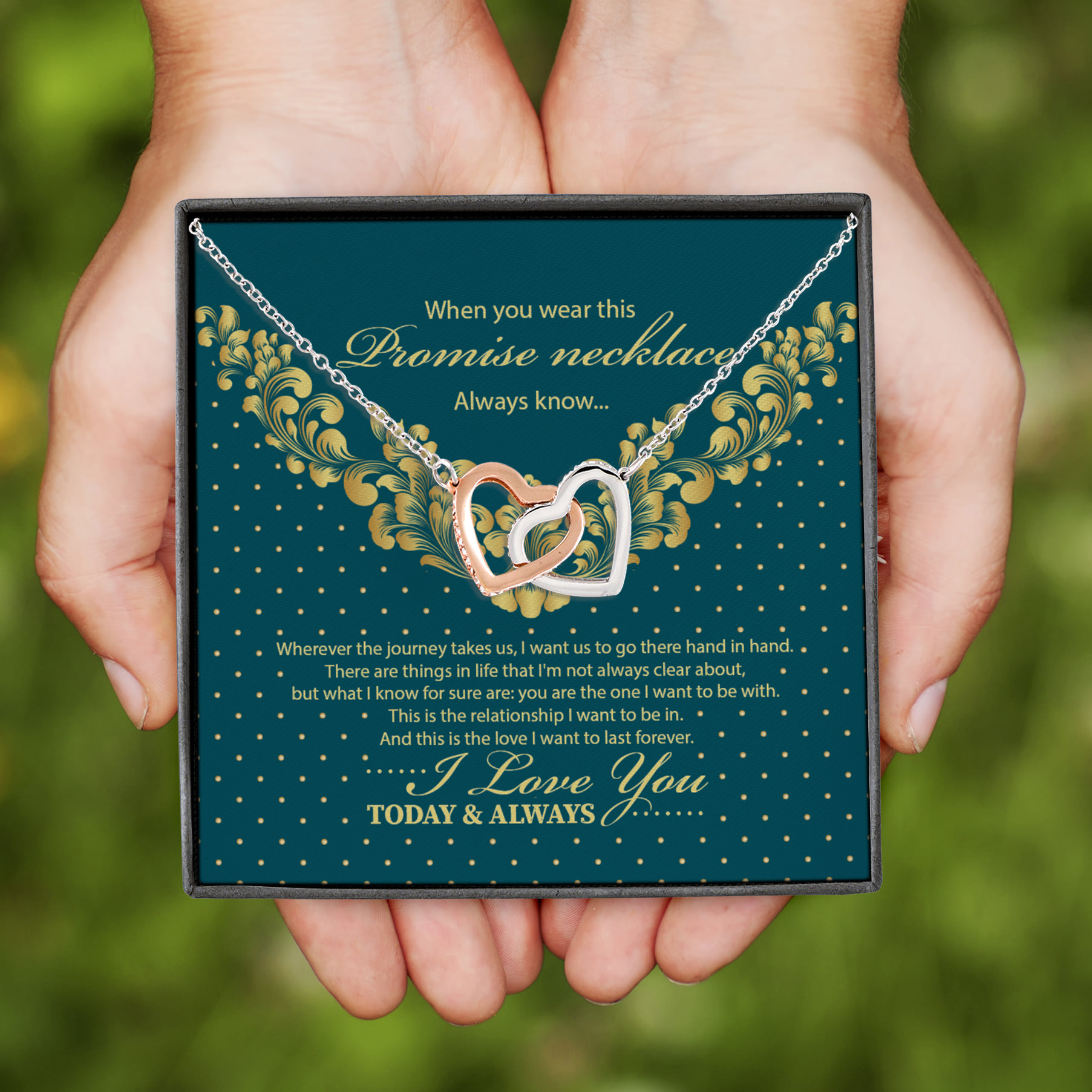 13Th. Promise Necklace(4) Interlocking Hearts Necklace