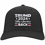 Trump 2024 Take America Back Hat, Black, Twill Cap