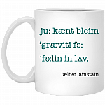 You Can't Blame Gravity for Falling in Love Ceramic Coffee Mug-Beer Stein-Water Bottle-Color Changing Mug, White, 11 oz. White Mug