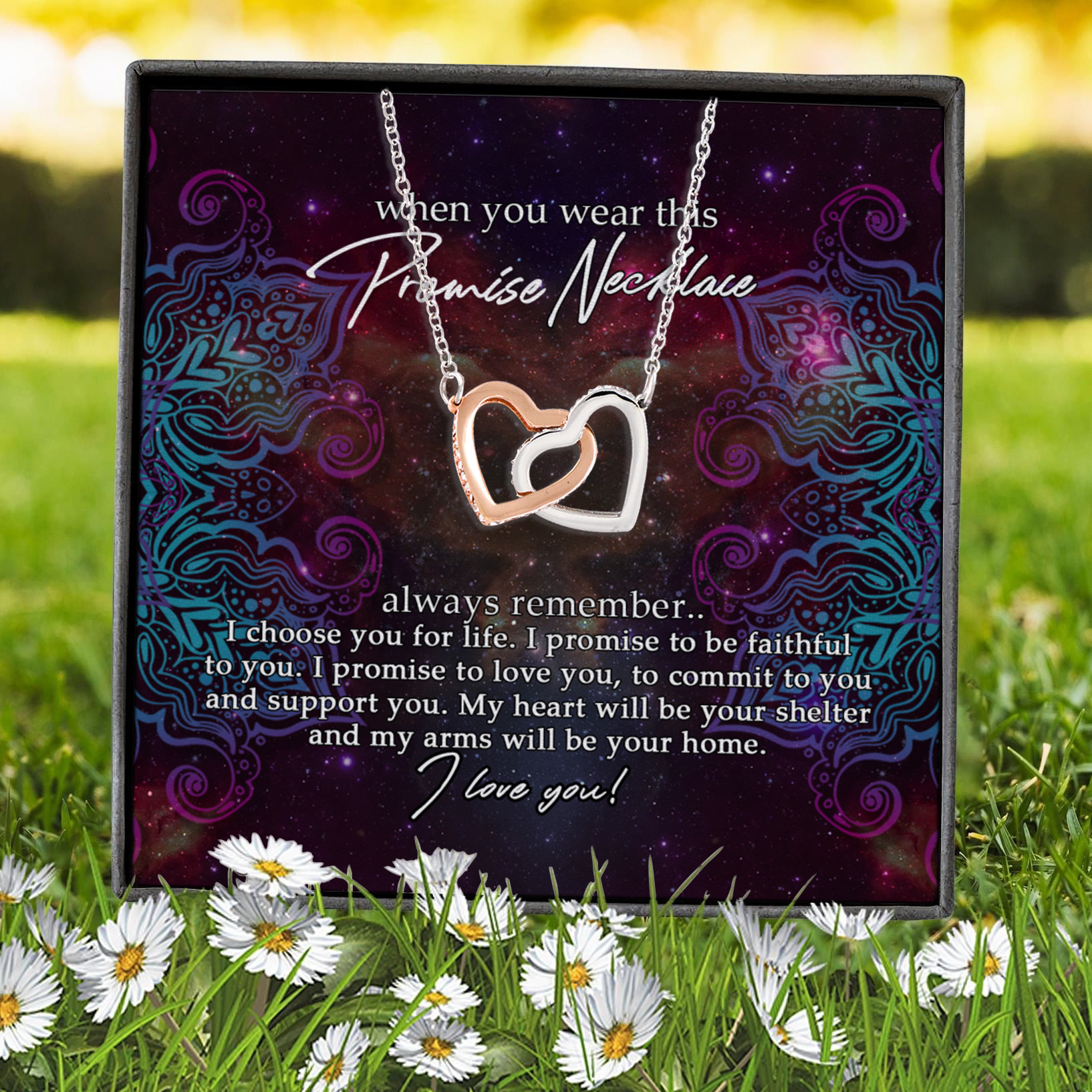 14Th. Promise Necklace Choose You(5) Interlocking Hearts Necklace 7
