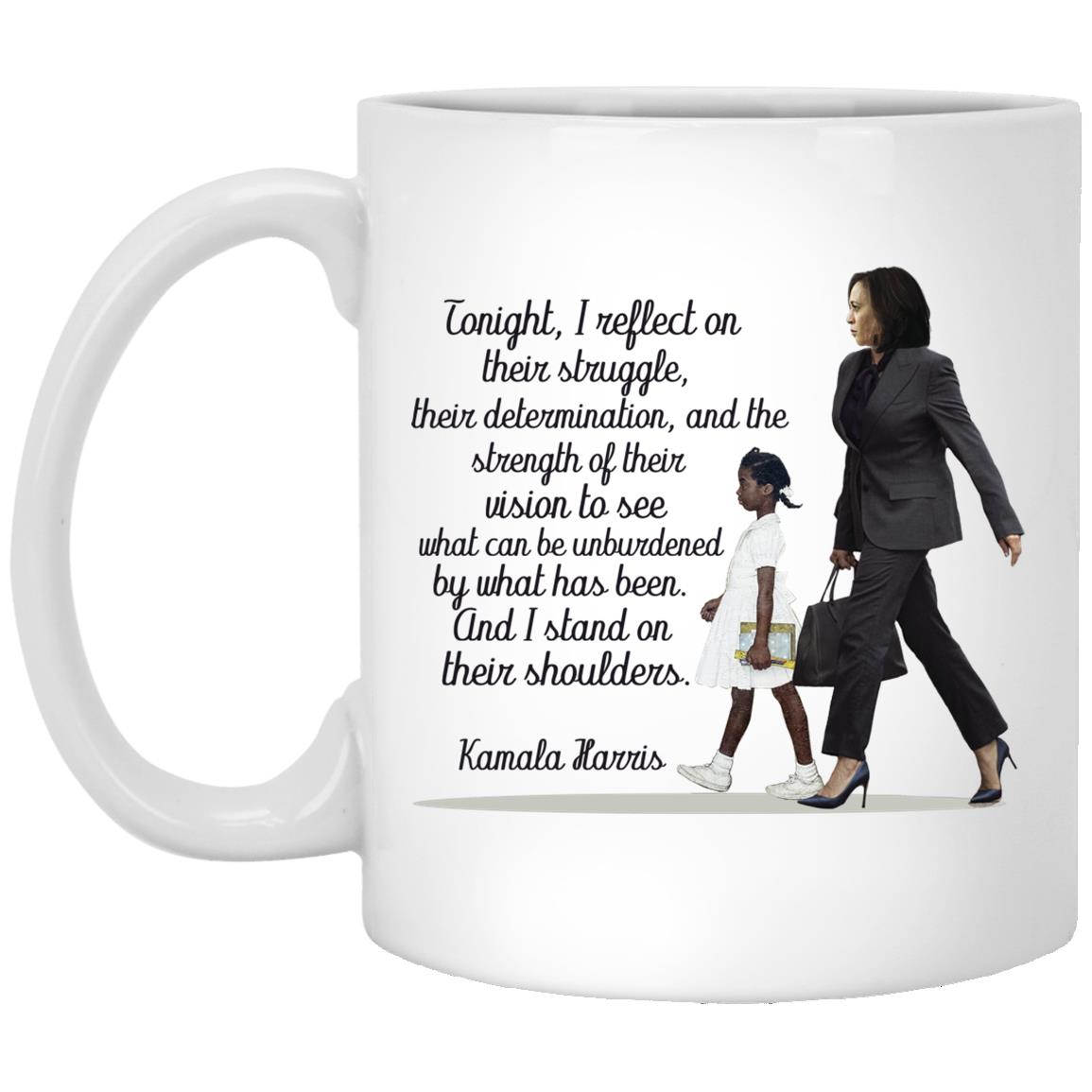 Kamala Harris Speech Standing Mug, White, 11 oz. White Mug Kamala Harris Speech Standing Mug, White, 11 oz. White Mug