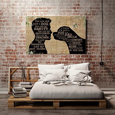 Alternative view of Rottweiler And Boy You Are Not Just A Dog You Are My Sanity Wrapped Framed Canvas Prints - Unframed Poster