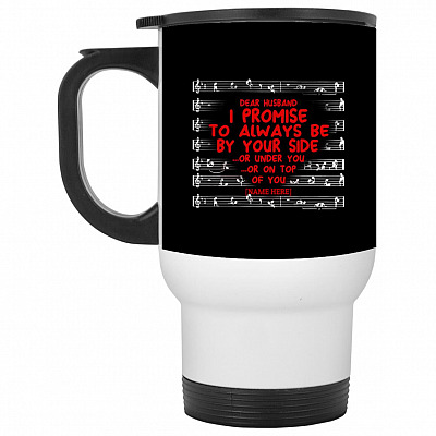 14 oz. White Travel Mug