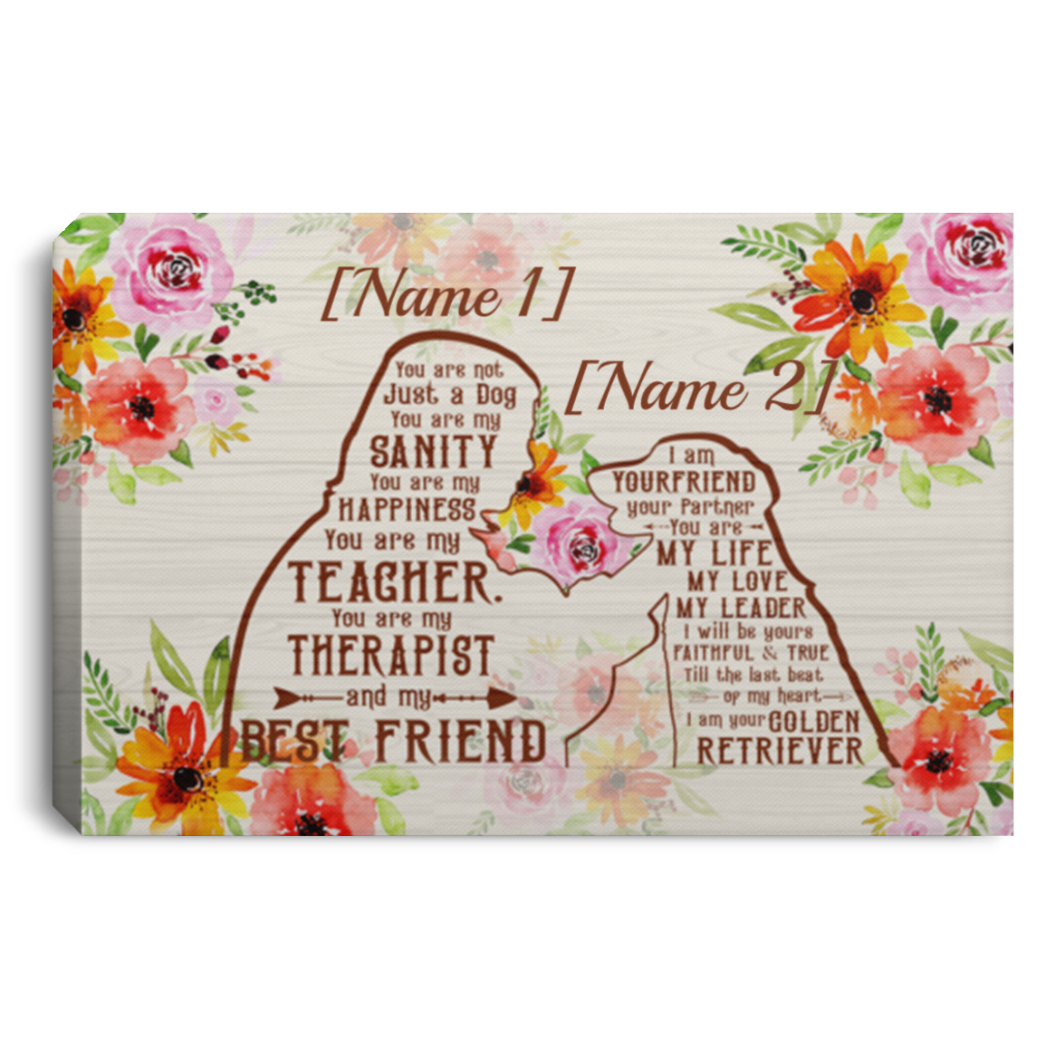 Personalized Golden Retriever Girl Dog You Are Not Just A Dog You Are My Sanity Framed Canvas - Unframed Poster, White, 0.75'' Framed Canvas Personalized Golden Retriever Girl Dog You Are Not Just A Dog You Are My Sanity Framed Canvas - Unframed Poster, White, 0.75'' Framed Canvas