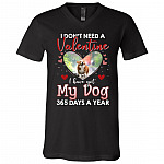 Personalized Custom Photo I Don't V-neck, Black, V-Neck T-Shirt