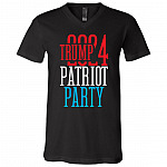 Trump 2024 Patriot Party T-Shirt, Black, V-Neck T-Shirt