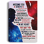 Missing You Always It Broke My Heart to Lose You Framed Canvas Prints - Unframed Poster - Home Wall Art, White, 0.75'' Framed Canvas