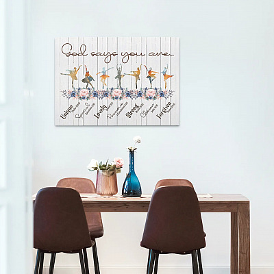 Alternative view of Ballet God Says You Are Unique Special Lovely Framed Canvas Prints - Bible Verses Unframed Poster