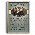 Personalized Photo To My Wife Our Home Ain't No Castle Gallery Wrapped Framed Canvas Prints - Unframed Poster, White, 0.75'' Framed Canvas