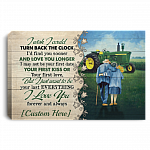 Personalized I Wish I Could Turn Back The Clock Tractor Couple Wrapped Framed Canvas Prints - Unframed Poster, White, 0.75'' Framed Canvas Personalized I Wish I Could Turn Back The Clock Tractor Couple Wrapped Framed Canvas Prints - Unframed Poster, White, 0.75'' Framed Canvas
