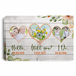Custom Photo Hello Will You I Do Gallery Wrapped Framed Canvas Prints - Unframed Poster - Home Decor Wall Art, White, 0.75'' Framed Canvas Custom Photo Hello Will You I Do Gallery Wrapped Framed Canvas Prints - Unframed Poster - Home Decor Wall Art, White, 0.75'' Framed Canvas