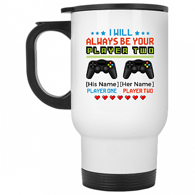 14 oz. White Travel Mug