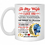 To My Wife Never Forget That I Love, White, 11 oz. White Mug