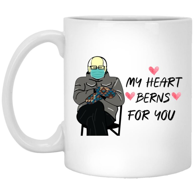 My Heart Berns For You, White, 11 oz. White Mug