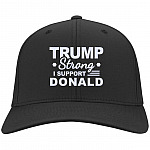 Trump Strong I Support Donald Twill Cap, Black, Twill Cap