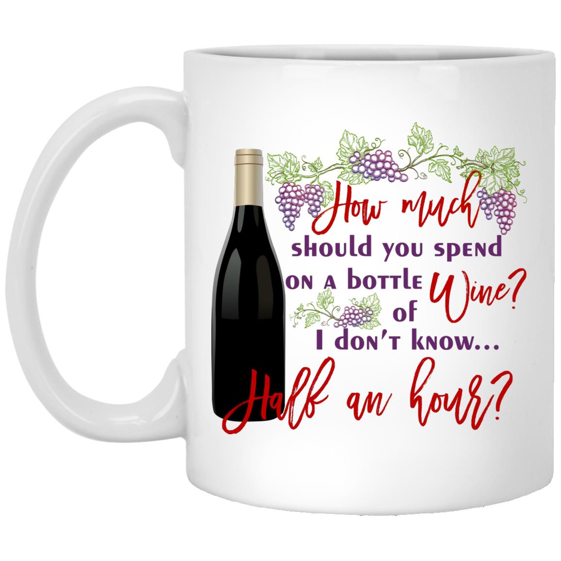 How Much Should You Spend, White, 11 oz. White Mug How Much Should You Spend, White, 11 oz. White Mug