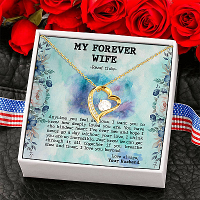 My Forever Wife Read This Anytime You Feel Anxious Forever Love Pendant Necklace
