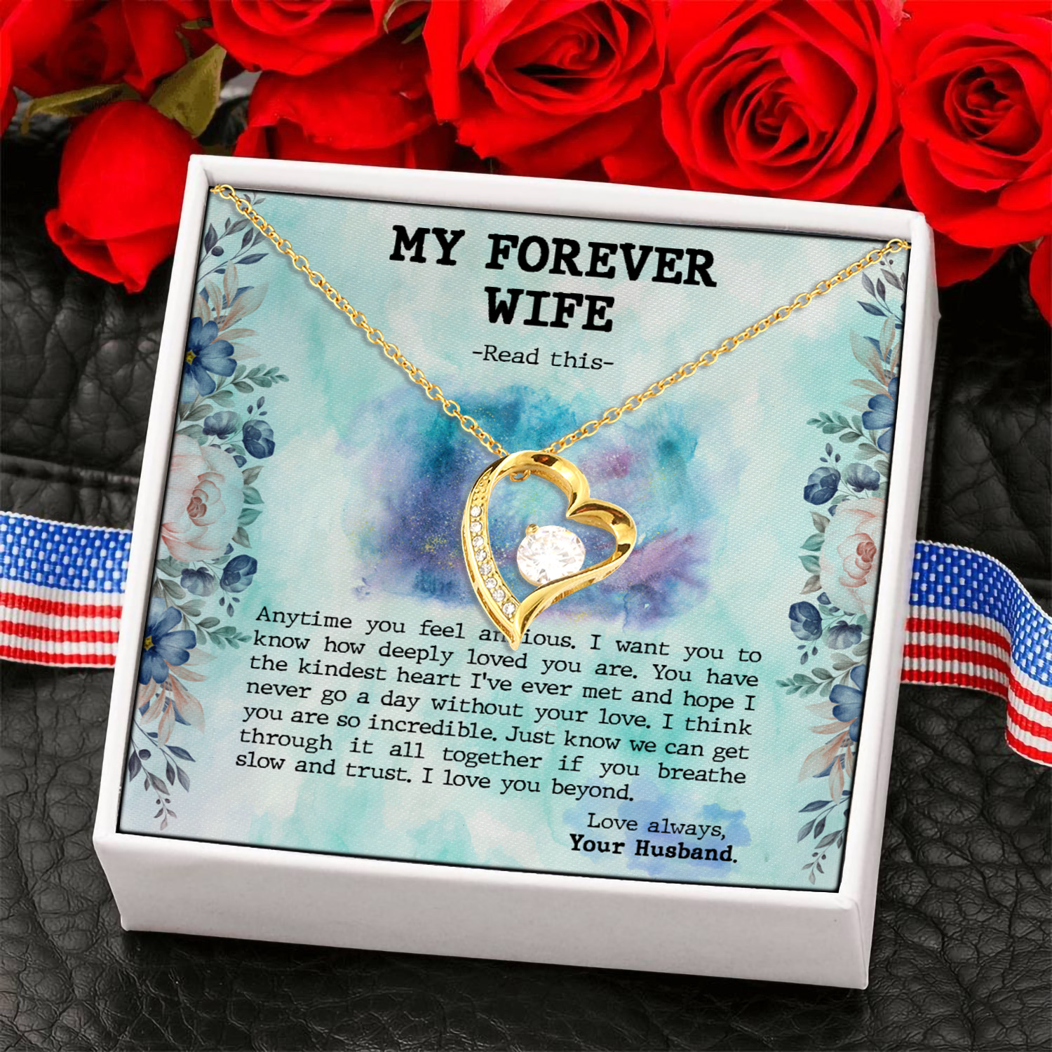 5NH. My Forever Boy Message Card (1) Forever Love Necklace (Gold) 6