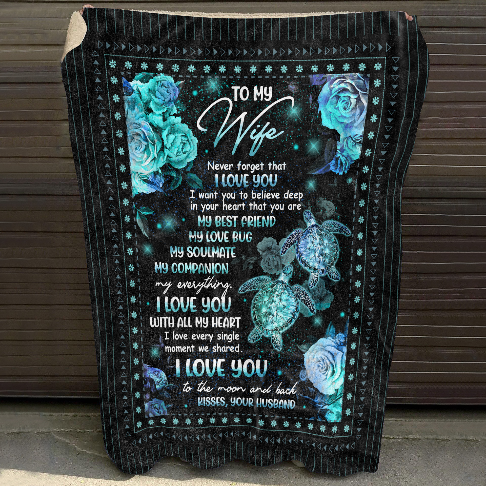3O_ To My Wife Turtle (8) Blanket Mockup 10