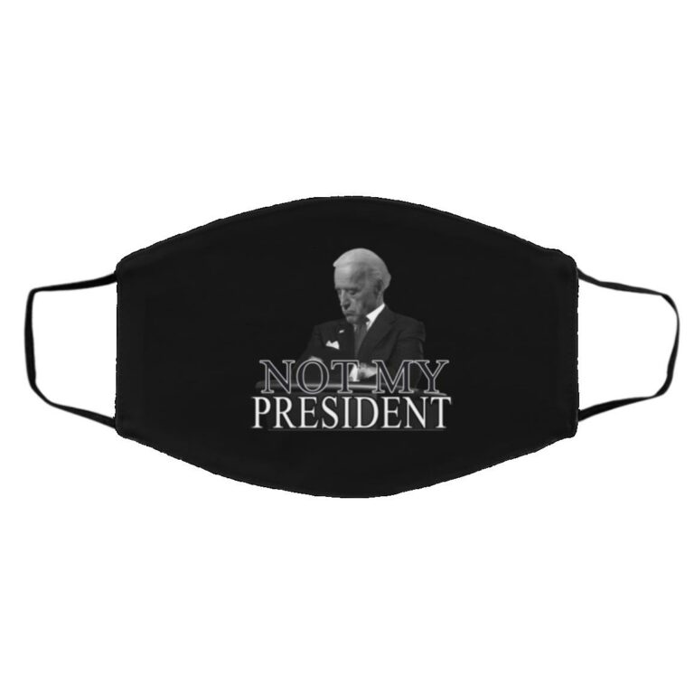 Not My President, Black, Cloth Face Cover – Medium/Large