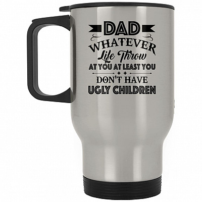 14 oz. Silver Travel Mug