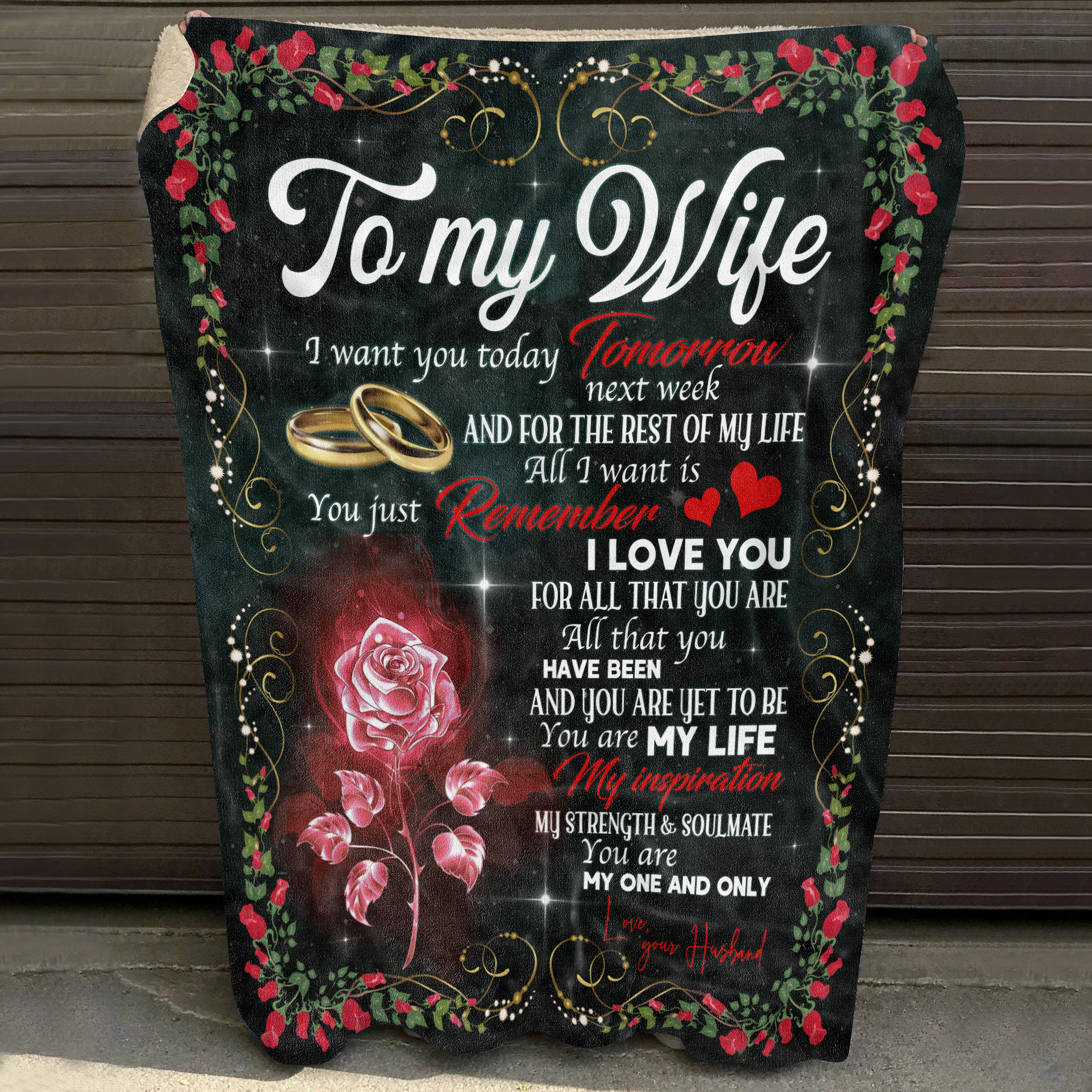 5O_ To My Wife Rose(9) Blanket Mockup 10