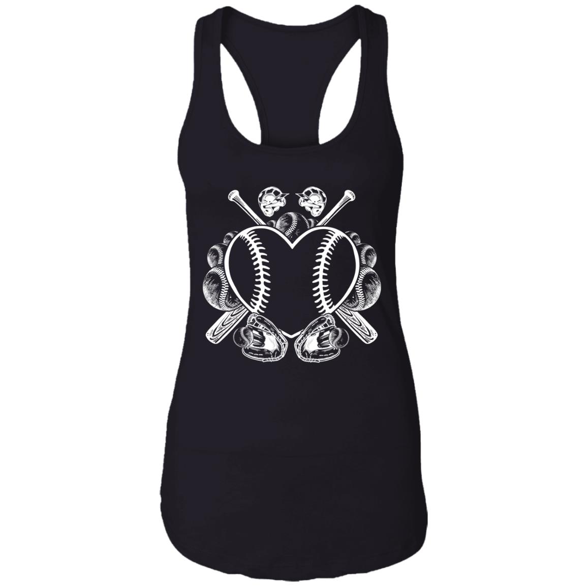 Vintage Baseball Mom, Black, Ladies Racerback Tank