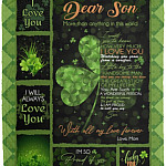 Dear Son More Than Anything In This World Blanket, White, Cozy Plush Fleece Blanket - 50x60