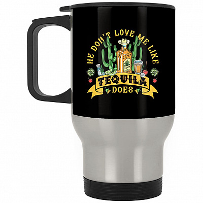 14 oz. Silver Travel Mug