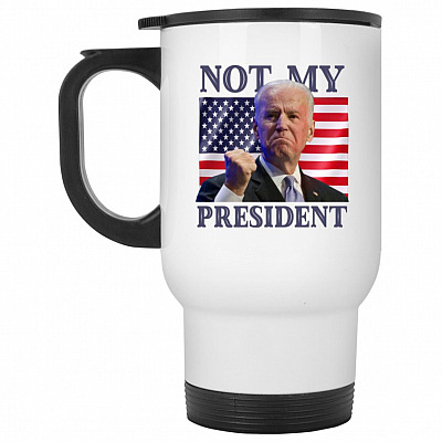 14 oz. White Travel Mug