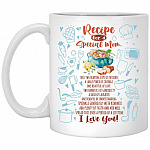 Recipe for a S, White, 11 oz. White Mug