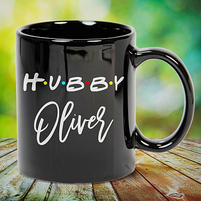 Alternative view of Personalized Hubby Couple Matching Wifey Ceramic Coffee Mug - Beer Stein - Water Bottle - Color Changing Mug