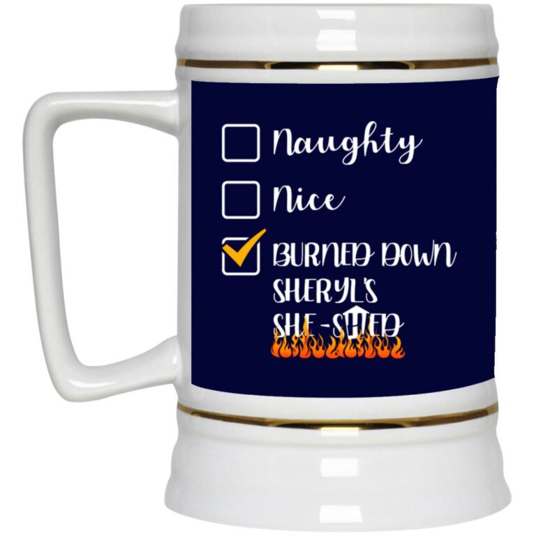 Burned Down Sheryl's She-, Navy, 22 oz. Beer Stein