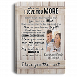 Custom Photo When I Say I Love You More Gallery Wrapped Framed Canvas Prints - Unframed Poster, White, 0.75'' Framed Canvas Custom Photo When I Say I Love You More Gallery Wrapped Framed Canvas Prints - Unframed Poster, White, 0.75'' Framed Canvas