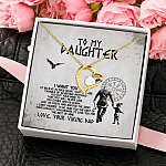 To My Daughter From Viking Dad I Want You To Believe In Your Heart Forever Love Heart Pendant Necklace