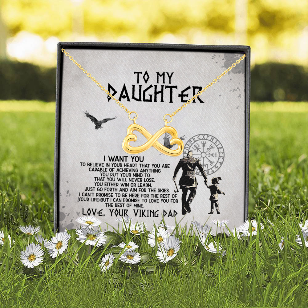 6BN. My Viking Daughter(3) Infinity Heart Necklace (Gold) 2