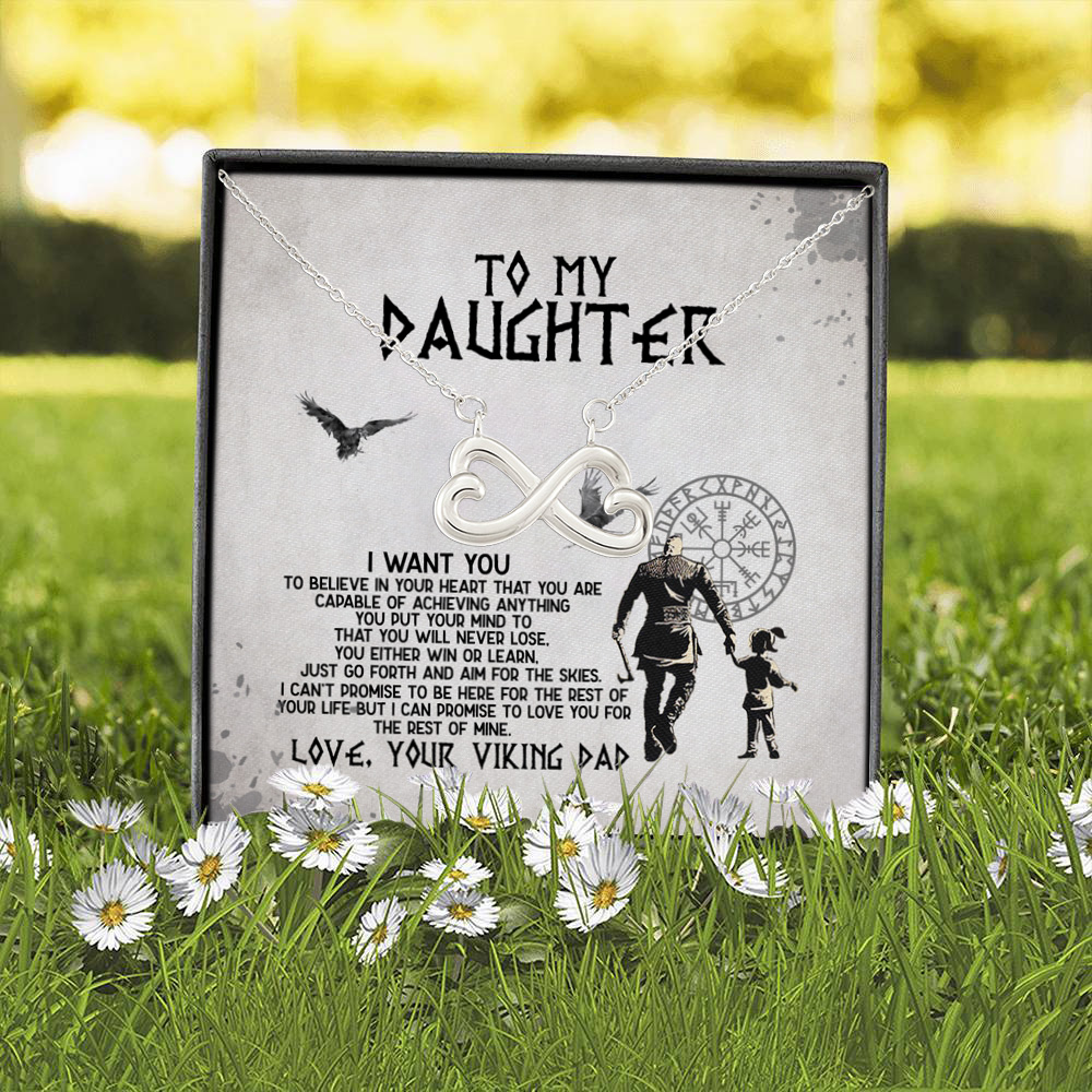 6BN. My Viking Daughter(3) Infinity Heart Necklace (Silver) 2