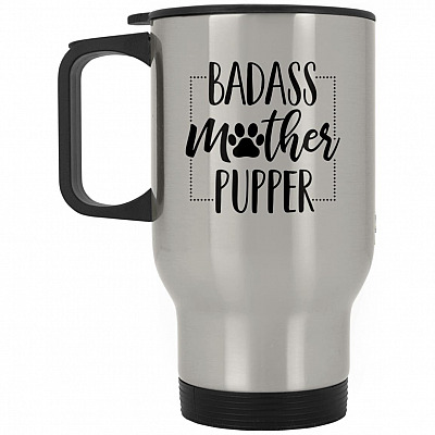 14 oz. Silver Travel Mug