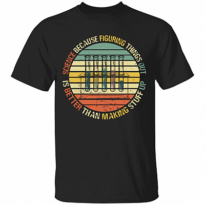 Vintage Science T-Shirt, Black, Unisex T-Shirt