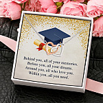 2LV. Behind You Graduation - Message Card (4) Interlocking Hearts Necklace 4