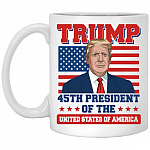 Trump 45th President Of The United, White, 11 oz. White Mug