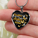 Sometimes I Just Still Can't Believe You Are Gone Heart Pendant Necklace - Memorial Heart Necklace Women - Heart Luxury Necklace (Silver)