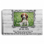 Personalized Photo When Tomorrow Starts Without Me Don't Think We're Far Apart Framed Canvas Unframed Poster, White, 0.75'' Framed Canvas