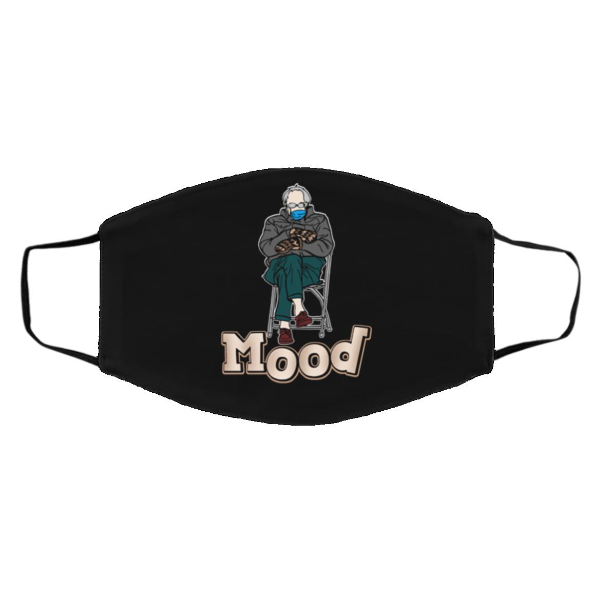 Mood Bernie Sanders Inauguration Face Mask, Black, Cloth Face Cover – Medium/Large Mood Bernie Sanders Inauguration Face Mask, Black, Cloth Face Cover – Medium/Large