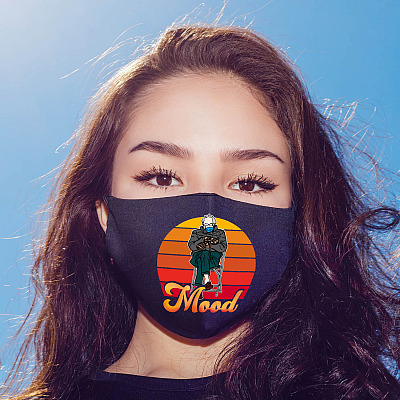 Alternative view of Mood Bernie Sanders Inauguration - Bernie Sanders Meme Washable Reusable Printed Cloth Face Mask Cover