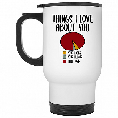 14 oz. White Travel Mug