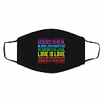 Science Is Real Black Lives MatterFace M, Black, Cloth Face Cover – Medium/Large
