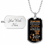 Father and Son to My Son Wherever Your Journey in Life May Take You Dog Tag Pendant Necklace Gifts - Dog Tag (Silver) Father and Son to My Son Wherever Your Journey in Life May Take You Dog Tag Pendant Necklace Gifts - Dog Tag (Silver)