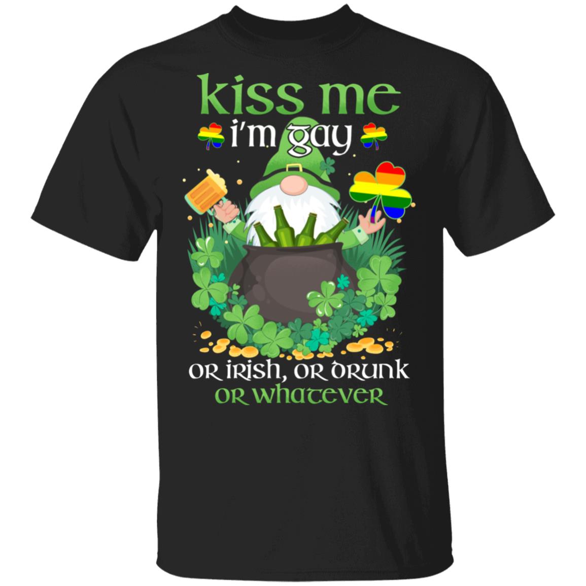 Kiss Me I'm Gay T-Shirt, Black, Unisex T-Shirt