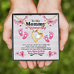 7VT. To My Mommy On Valentines Day Forever Love Necklace (Gold)